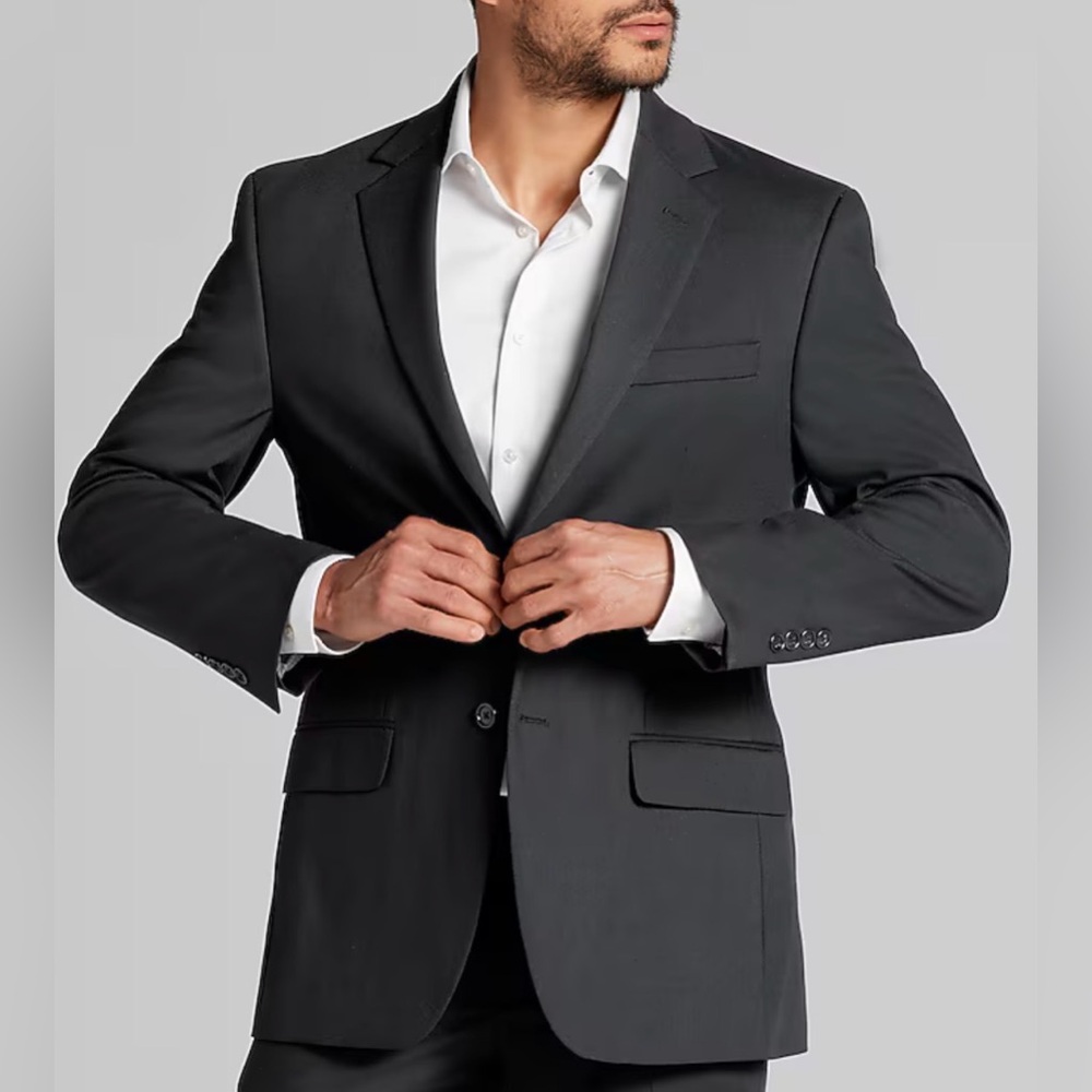 Pronto Uomo Men’s suit jacket/ formal blazer. Notch lapel 2-button. Charcoal. 46